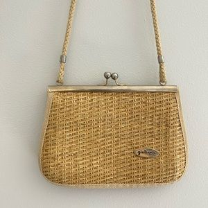 Vintage Giuliana Italia Natural Straw Handbag